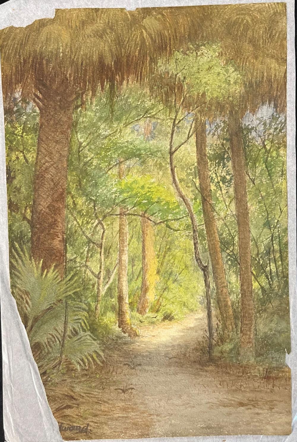 Laura Woodward comparable auction result: laura woodward the jungle path watercolor