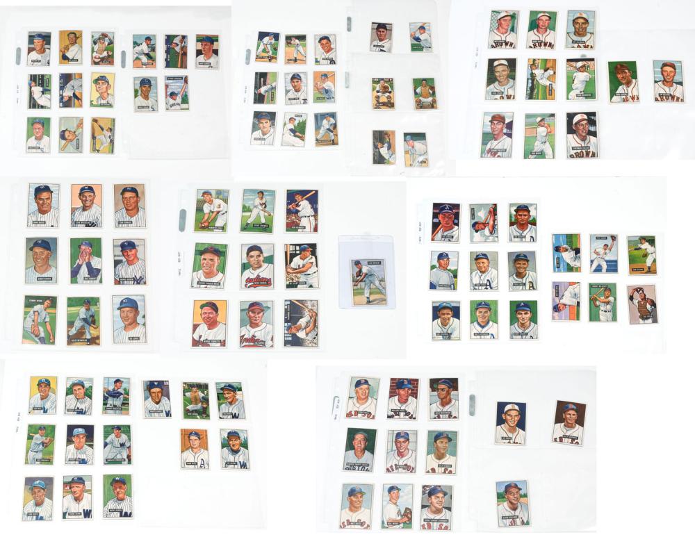 1951 BOWMAN BASEBALL CARDS sold by Burchard Galleries Inc, lot 1386 — auction record photograph