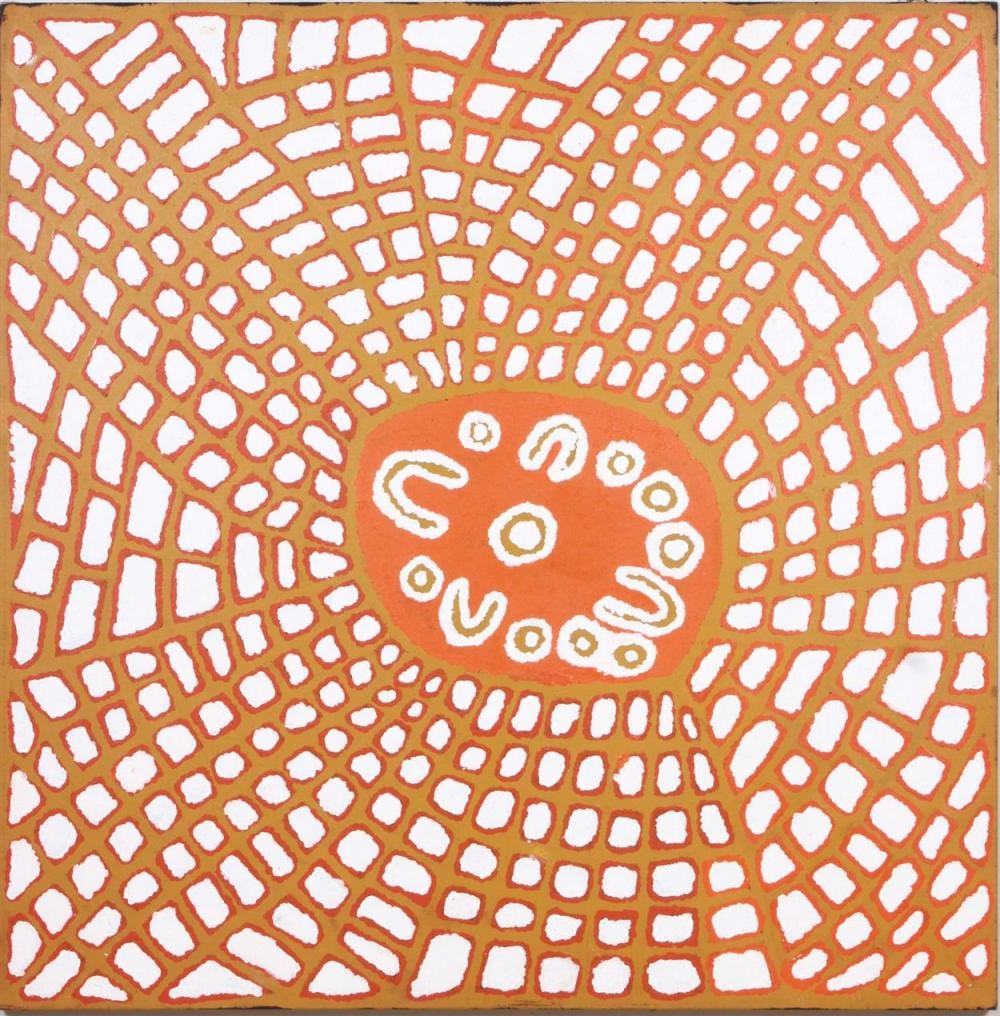 Pirrmangka Napanangka comparable auction result: pirrmangka napanangka australian 1945 2001 women collecting bush food aboriginal painting 20th c acrylic on canvas inscribe