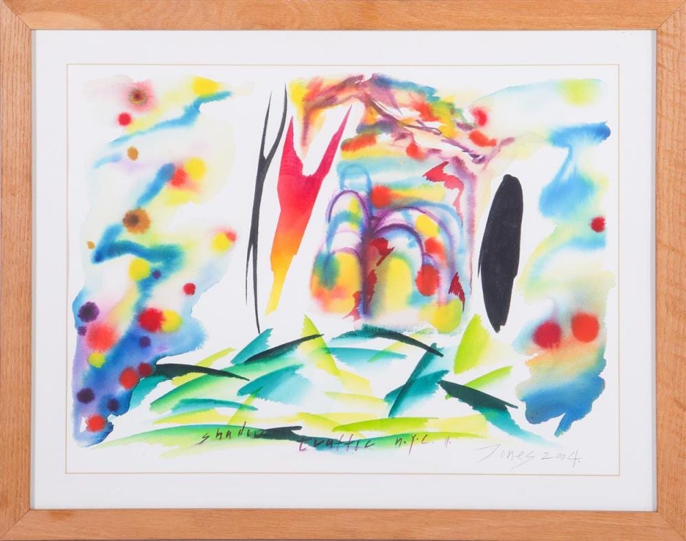 Martyn Jones comparable auction result: martyn jones welsh b 1955 shadow traffic nyc watercolor on arches paper pencil signed jones 2004 artist s business card an