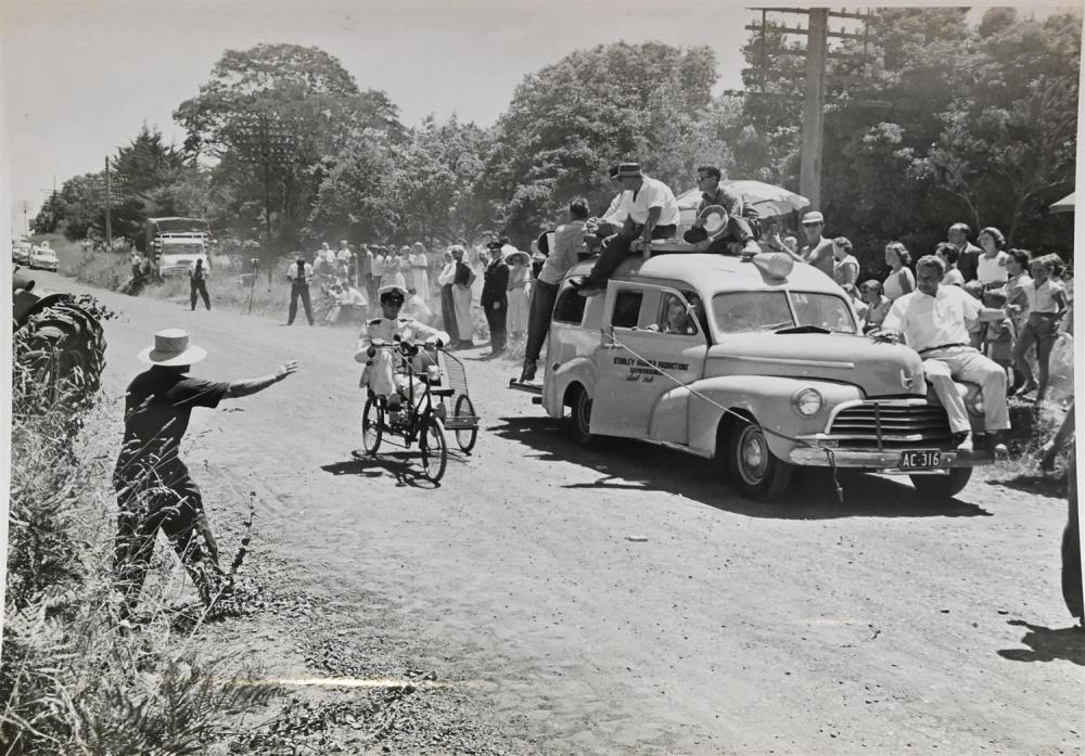 Gordon De Lisle comparable auction result: gordon de lisle stills from on the beach 1959 tony perkins riding tricicle with stanley kramer on car roof silver bromide phot