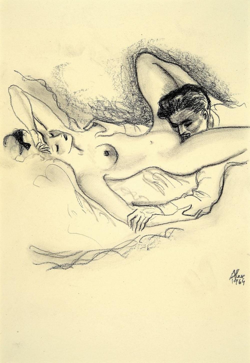 Alexander Szekely comparable auction result: alexander szekely 1901 1968 la dolce vita chalk