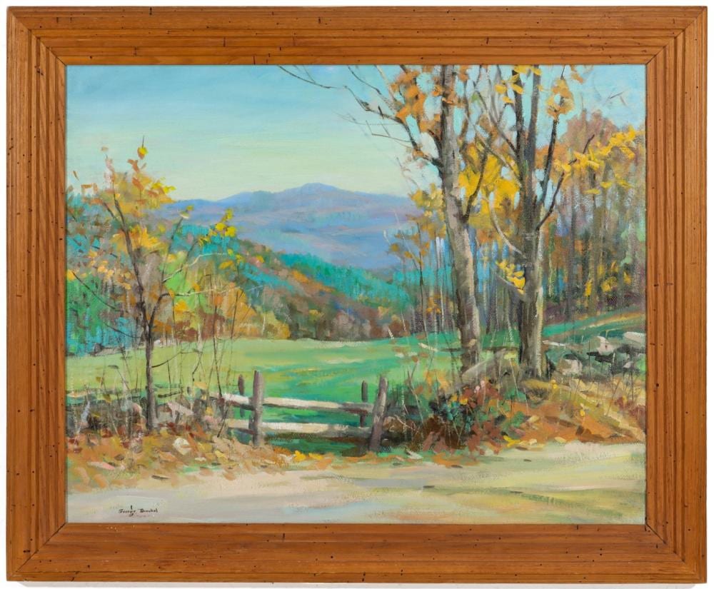 george william dinckel 1891 1976 oil on board · Dirk Soulis Auctions · 2021-10-22 George William Dinckel comparable auction result: george william dinckel 1891 1976 oil on board