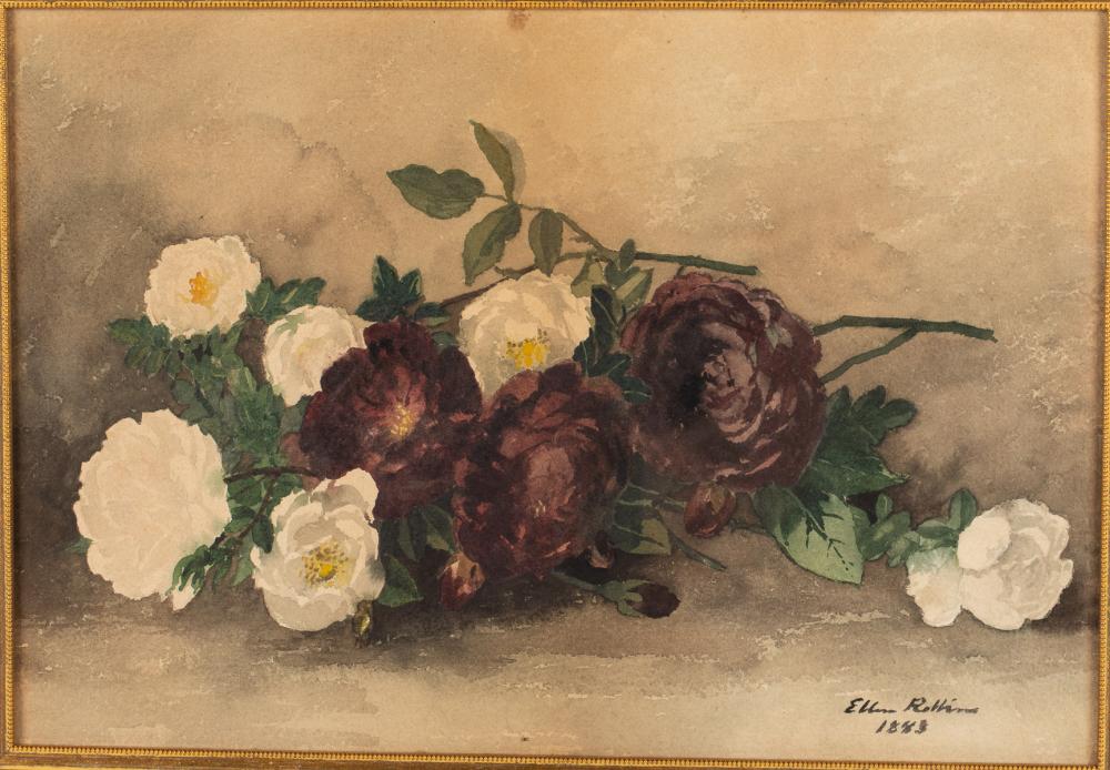 Ellen Robbins comparable auction result: ellen robbins flowers watercolor on paper 1883