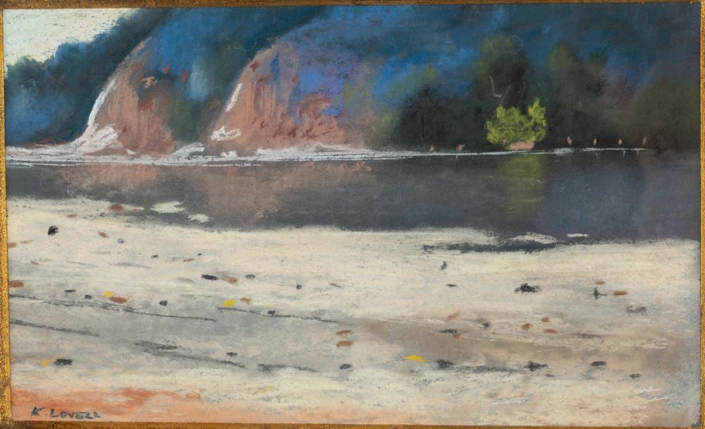 Katherine Adams Lovell comparable auction result: katherine adams lovell rocky beach pastel