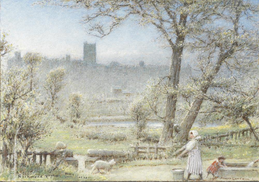 Albert Goodwin, RWS comparable auction result: albert goodwin rws british 1845 1932 richmond yorkshire