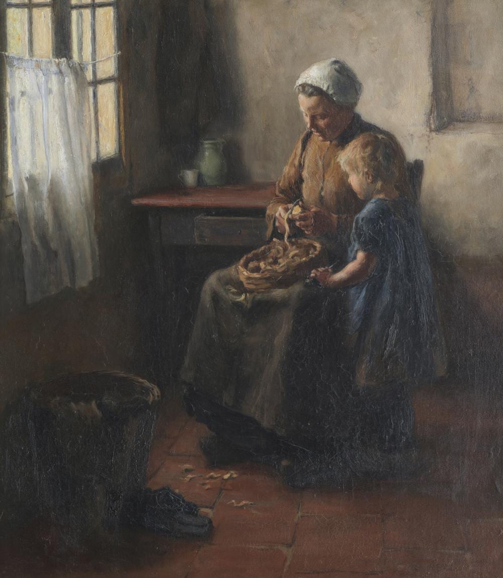 Theodorus Johannes Arts comparable auction result: theodorus theo ter weeme dutch 1868 1943 preparing dinner