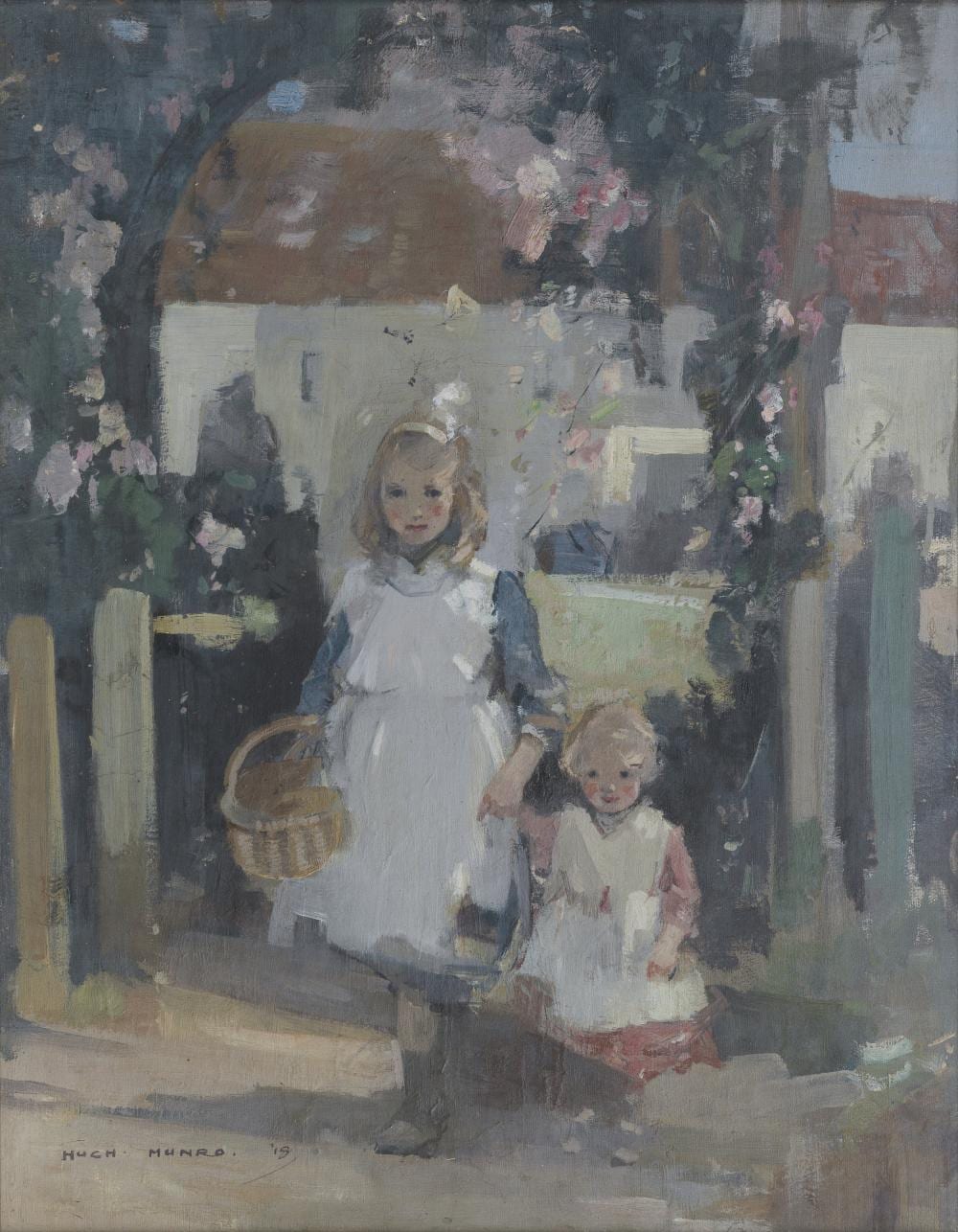 Hugh Munro comparable auction result: hugh munro british 1873 1928 the morning stroll 49 x 38 5 cm 19 5 16 x 15 3 16 in