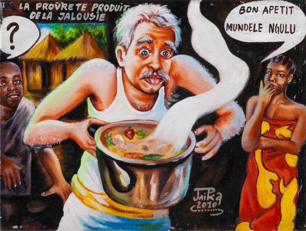 Jean Paul Nsimba Mika comparable auction result: jp mika kinshasa 1980 lives and works in kinshasa drc