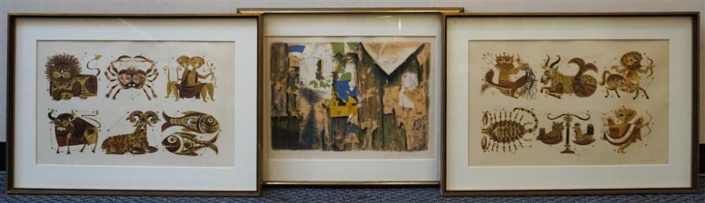 emil weddige canadian american 1907 2001 zodiac post of three lithographs in color larger 22 3 4 x 32 1 4 in · Weschler's · 2021-10-12 Emil Weddige comparable auction result: emil weddige canadian american 1907 2001 zodiac post of three lithographs in color larger 22 3 4 x 32 1 4 in