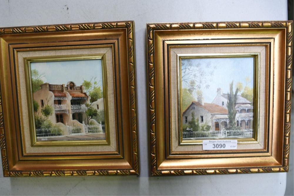 Diana Lane comparable auction result: diana lane two oil paintings incl