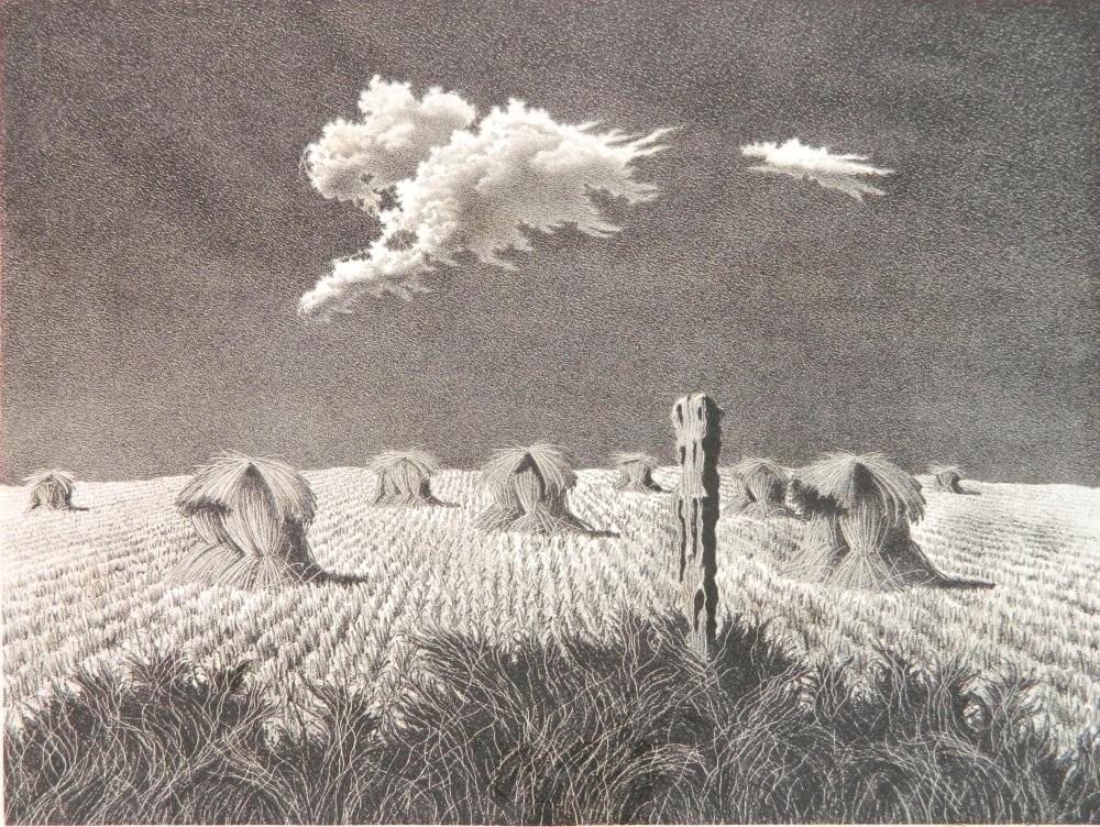 John Rogers Cox comparable auction result: john rogers cox lithograph