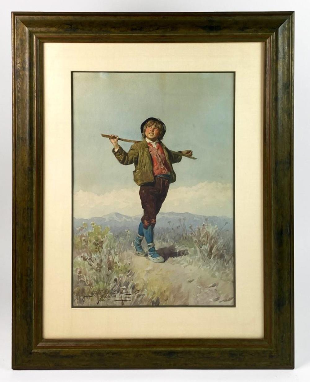 Domenico de Angelis comparable auction result: domenico de angelis italy 1852 1904 watercolor on paper board