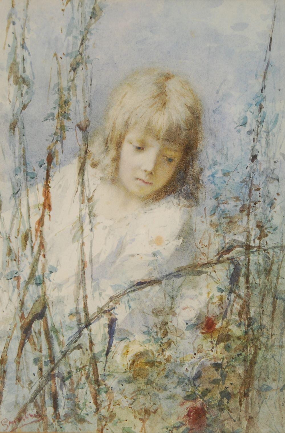 Jules-Arsène Garnier comparable auction result: jules ars ne garnier 1847 1889 enfant dans les champs