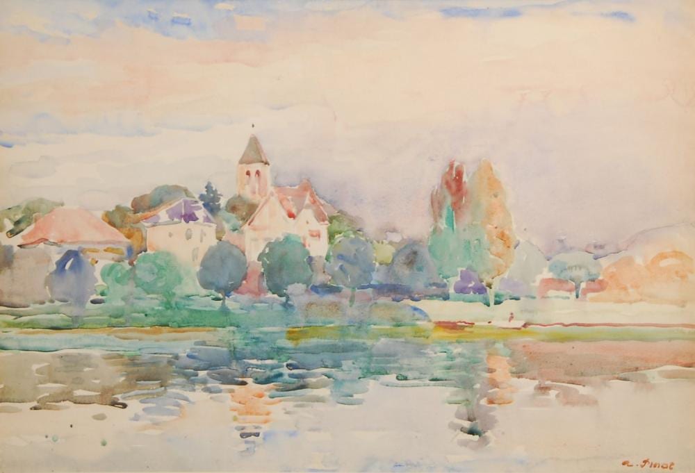 albert pinot 1875 1962 vue de village au bord de l eau · Brussels Art Auctions · 2021-10-26 Albert Pinot comparable auction result: albert pinot 1875 1962 vue de village au bord de l eau