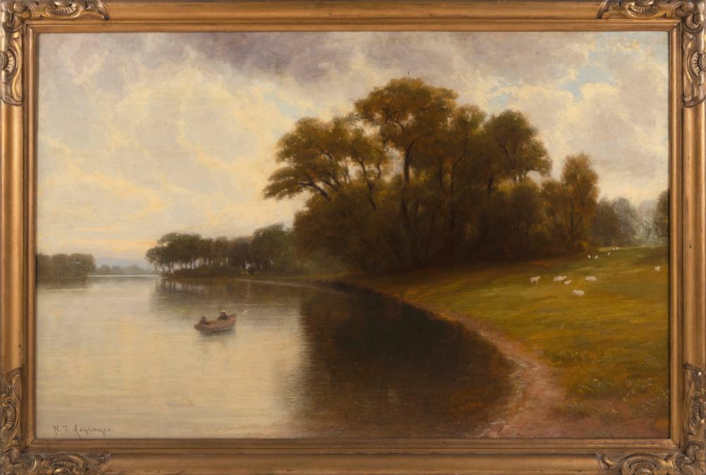 Nikolay Tysland Leganger comparable auction result: nikolay tysland leganger new york 1832 1905 on concord river mass oil on canvas 25 25 x 29 5 framed 29 x 43