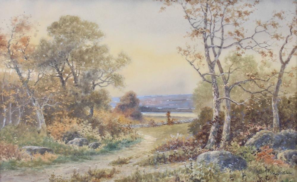M. H. Lowell comparable auction result: milton h lowell watercolor on paper