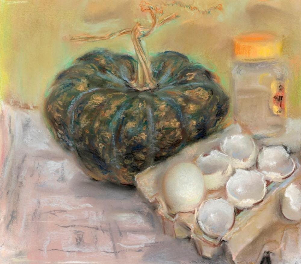 Janet Dawson comparable auction result: janet dawson born 1935 japanese pumpkin and duck egg shells