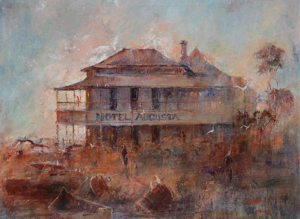 Brian Nunan comparable auction result: brian nunan born 1932 hotel augusta 1976