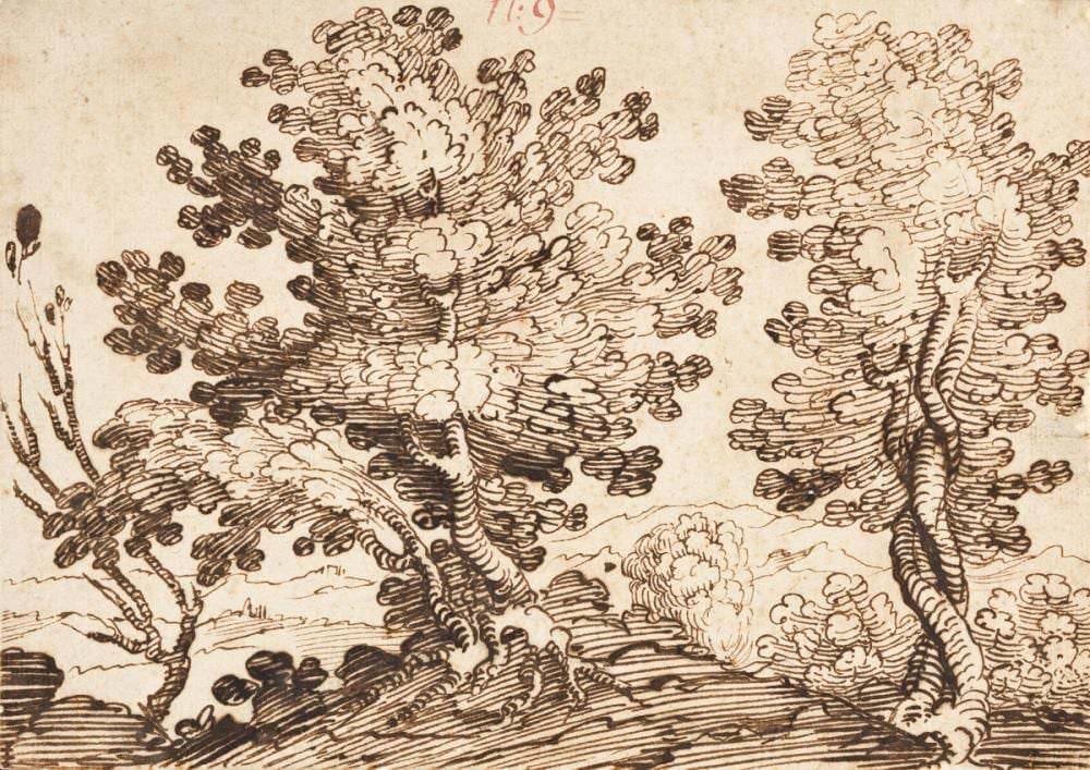 Remigio Cantagallina comparable auction result: remigio cantagallina florence 1582 1656 florence landscape with large trees