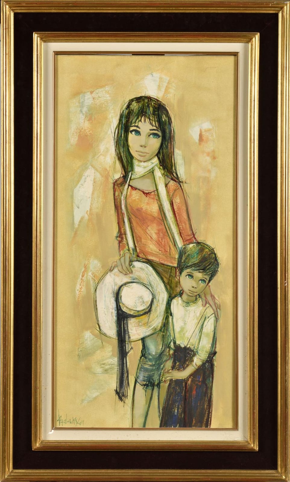 Jean-Baptiste Valadié comparable auction result: jean baptiste valadi n en 1933 femme et enfant