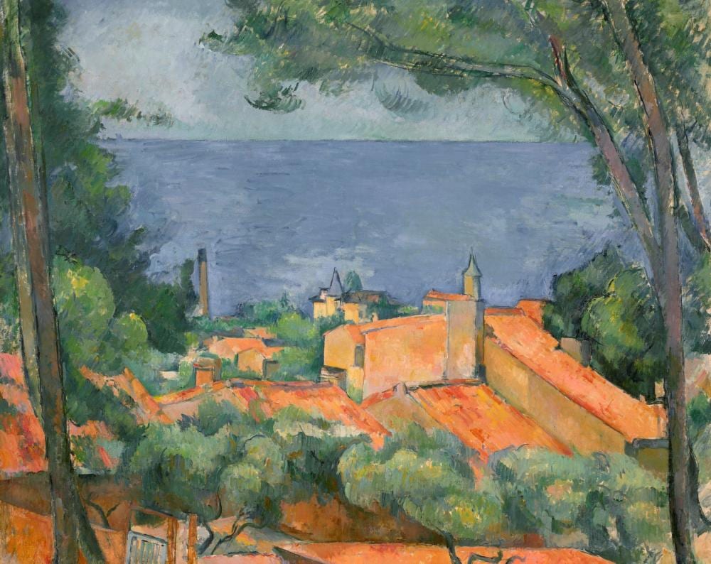 Paul Cézanne (1839-1906) - L'Estaque aux toits rouges comparable sale