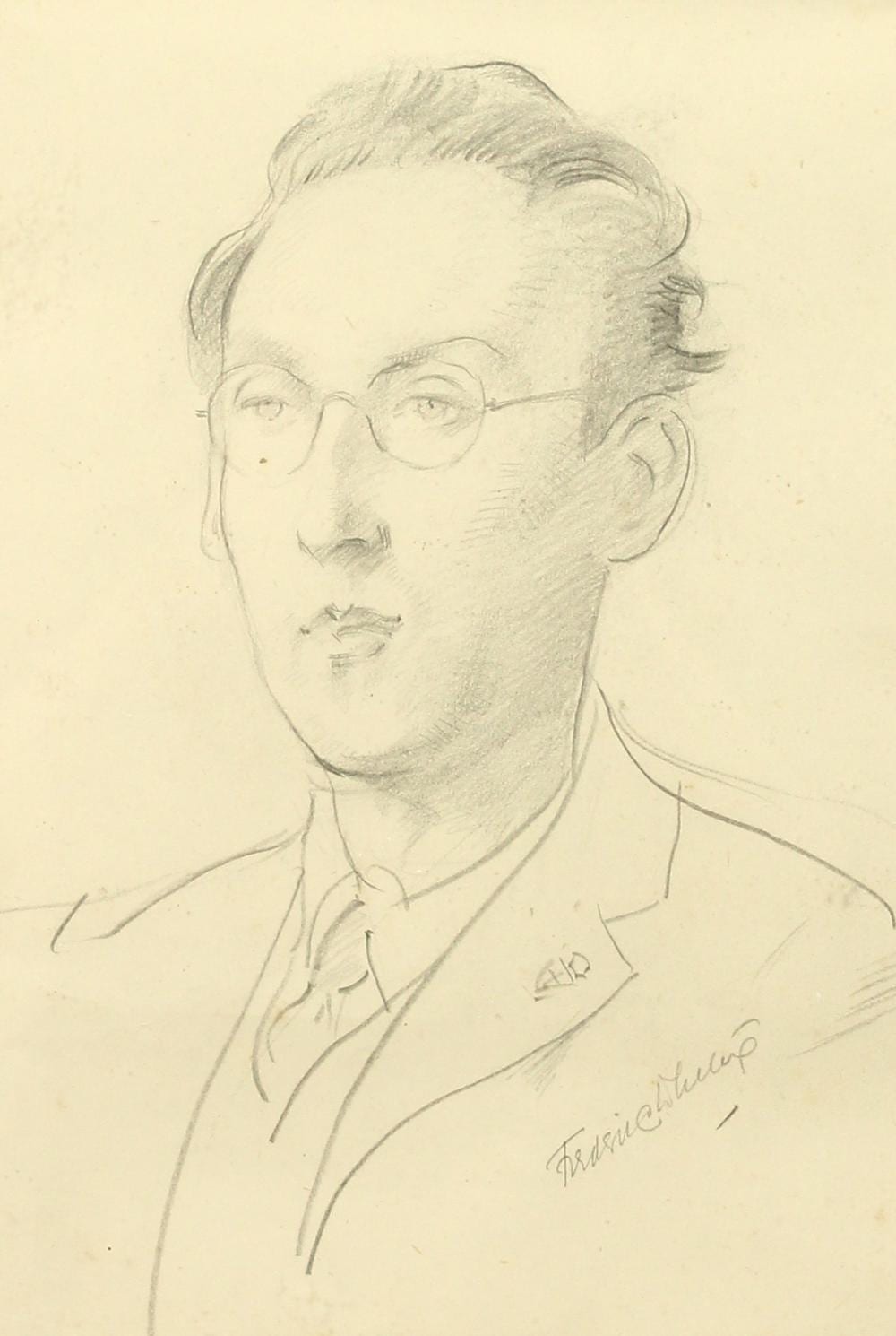 Frederic Whiting comparable auction result: frederic whiting 1874 1962 british a head and shoulders portrait of denton welch pencil signed and inscri