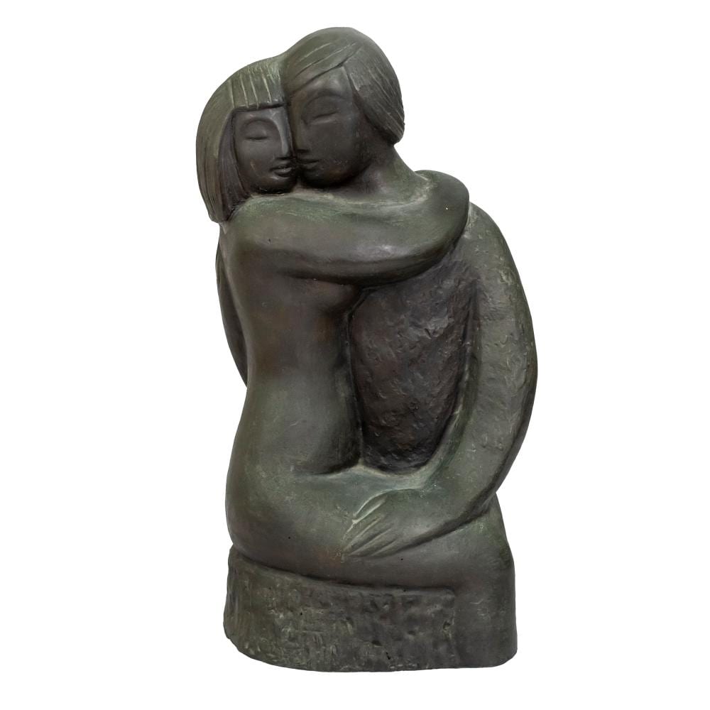 Aharon Priver comparable auction result: aharon priver 1902 1979 couple bronze sculpture