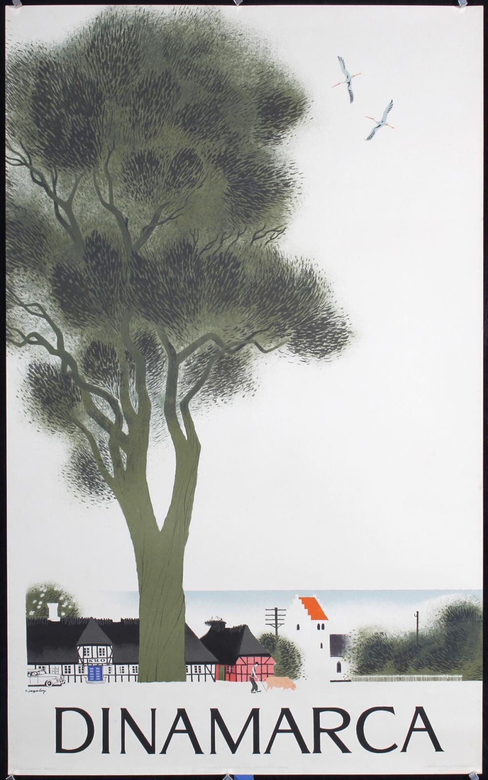 original vintage 1950s denmark poster vagnby · PosterConnection Inc. · 2021-11-06 Viggo Vagnby comparable auction result: original vintage 1950s denmark poster vagnby