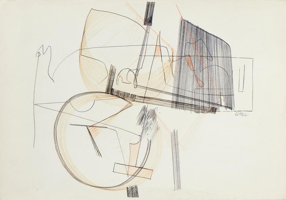 Franco Garelli comparable auction result: franco garelli 1909 1973 senza titolo anni 60 untitled 1969s
