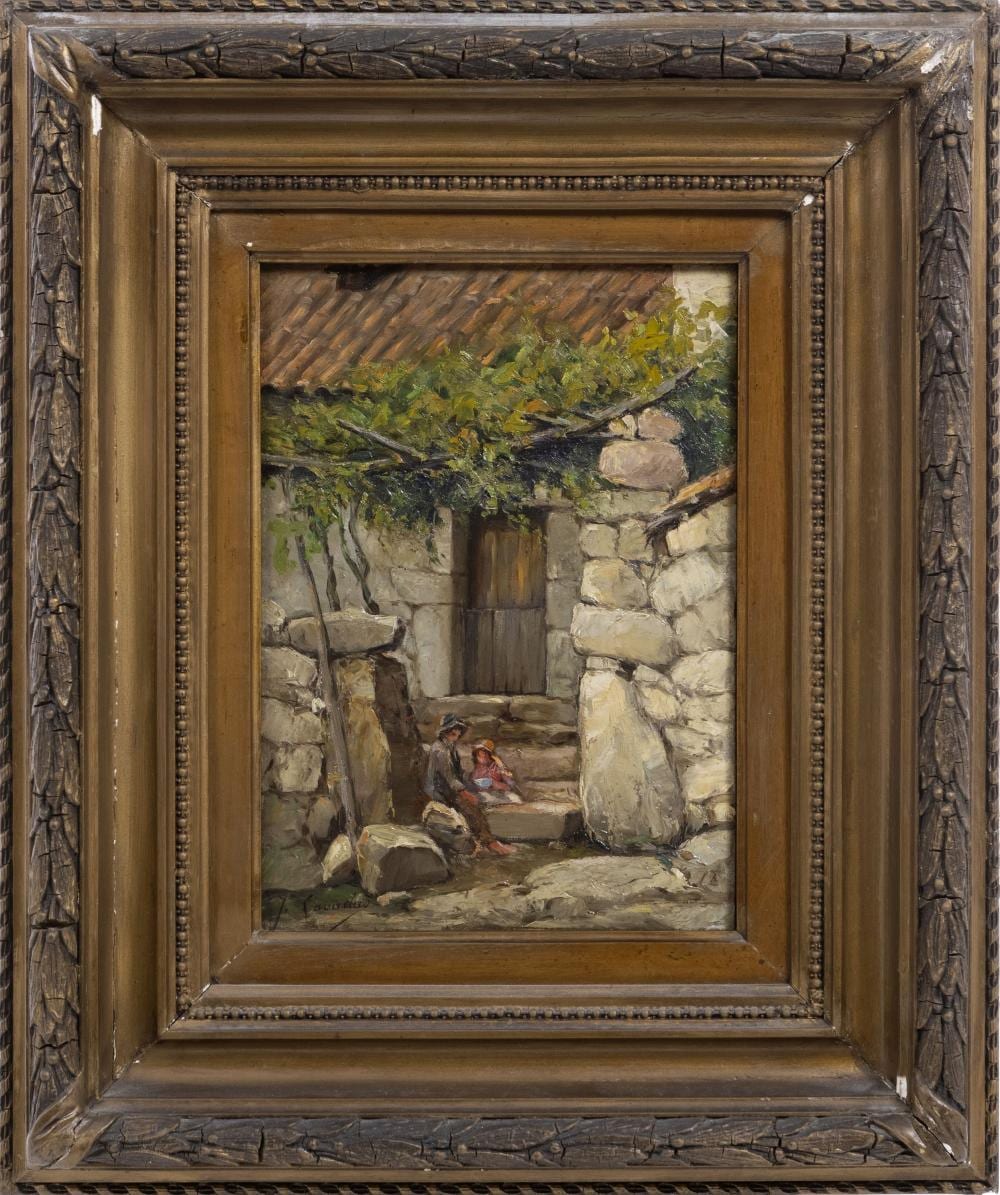 José Cavadas comparable auction result: jos cavadas 1881 1964 at the door of the house