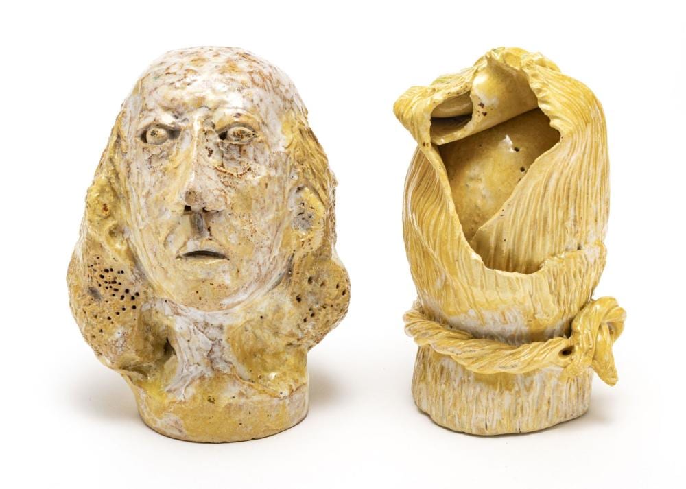 Umberto Del Negro comparable auction result: umberto del negro italian 1940 2017 pottery sculptures two pieces h 8 w 4 h 7 5 w 6
