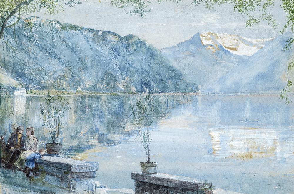 john william inchbold british 1830 1888 lake geneva from montreux switzerland · Bonhams · 2021-11-10 John William Inchbold comparable auction result: john william inchbold british 1830 1888 lake geneva from montreux switzerland