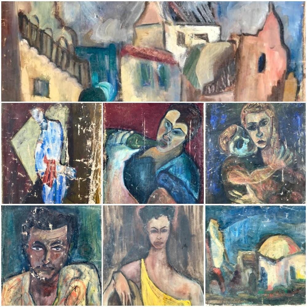 yehuda neiman 1931 2011 assortment of 7 early oil on canvas artworks 1940s · The Bidder · 2021-10-28 Yehuda Neiman comparable auction result: yehuda neiman 1931 2011 assortment of 7 early oil on canvas artworks 1940s