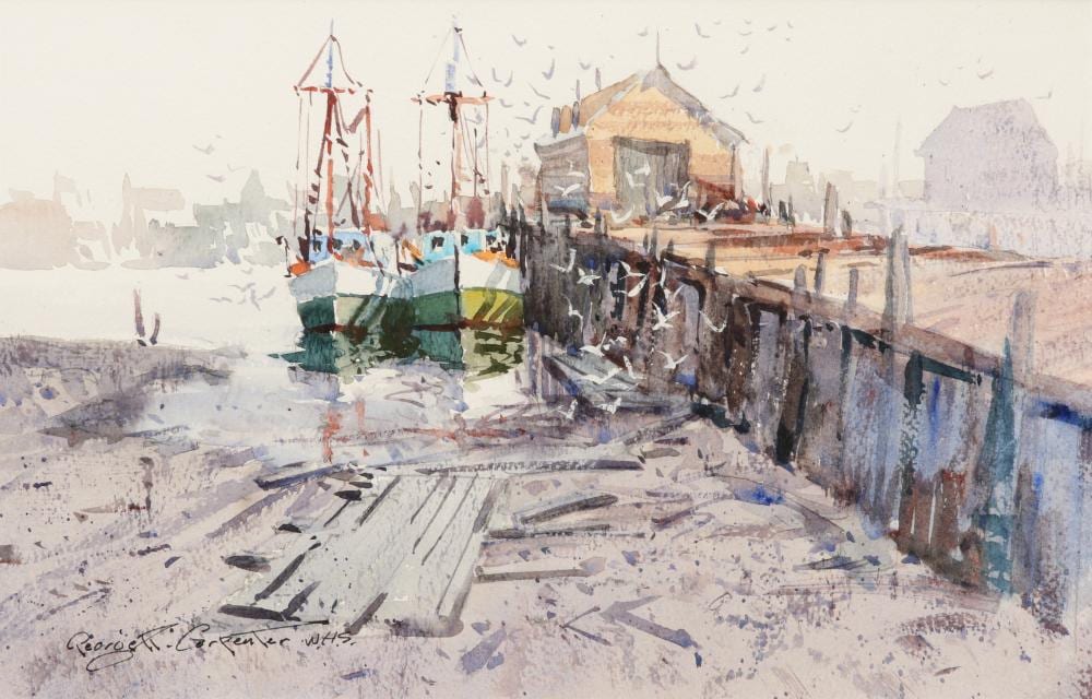 George Carpenter comparable auction result: george carpenter am 1928 2006 portland maine 1999 watercolor on paper framed 9 1 4 x 14 1 2 sight 17 x 22 3 8 framed