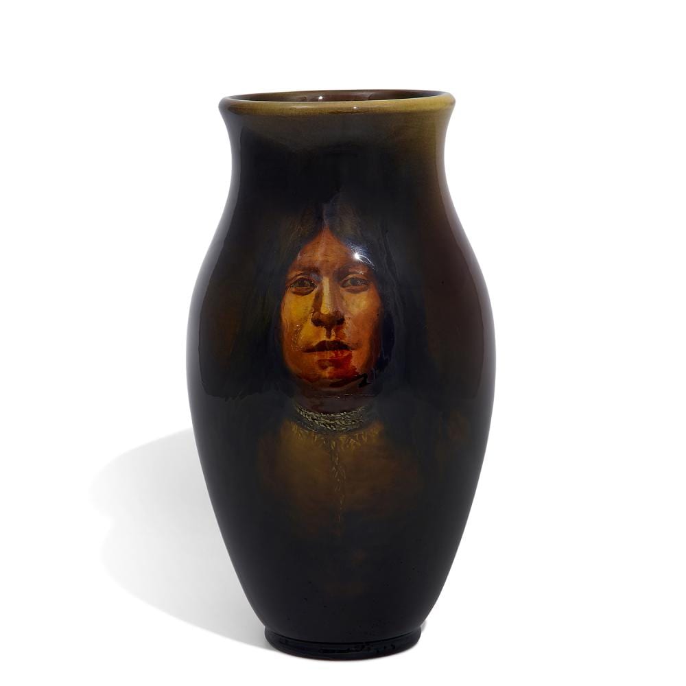 Sturgis Laurence comparable auction result: sturgis laurence 1870 1961 for rookwood pottery earthenware standard glaze vase with the native american portrait of no stle apac