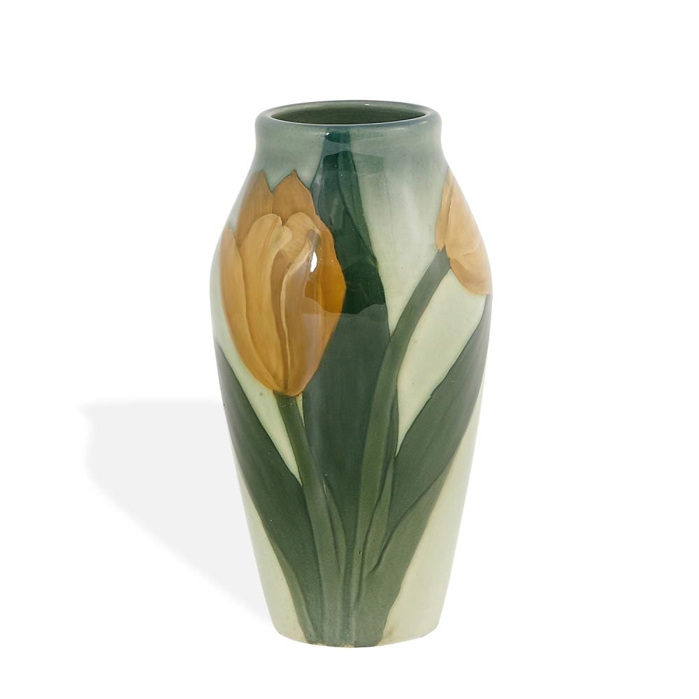 Sturgis Laurence comparable auction result: sturgis laurence 1870 1961 for rookwood pottery earthenware sea green glaze vase with yellow tulip decoration shape number 925d 4