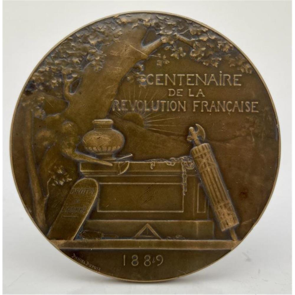 Daniel Dupuis comparable auction result: rare antique french bronze plaque by daniel dupuis
