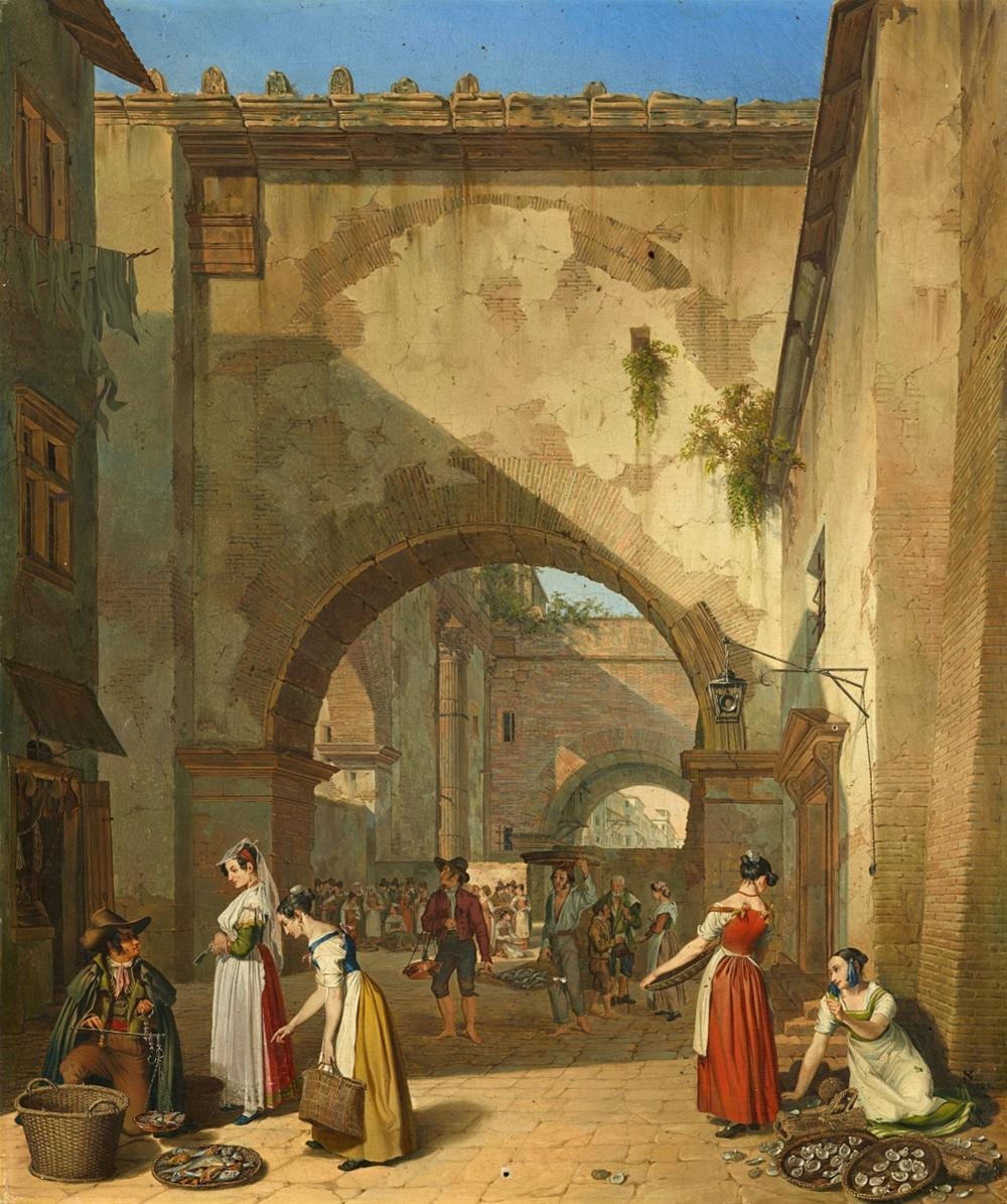 Michael Neher comparable auction result: michael neher a fish market in rome