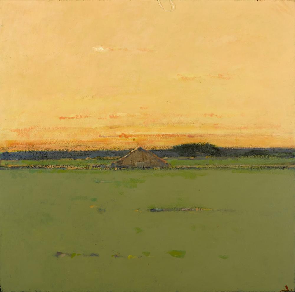 Terry Delapp comparable auction result: terry delapp 1934 2020 orange afternoon 36 x 36in unframed