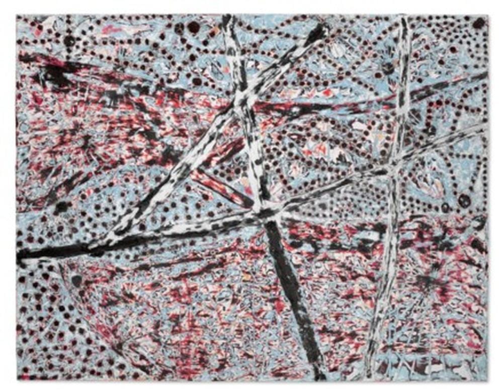 Mark Bradford (B. 1961) The Next Hot Line signed, titled and dated 'The Nex comparable sale