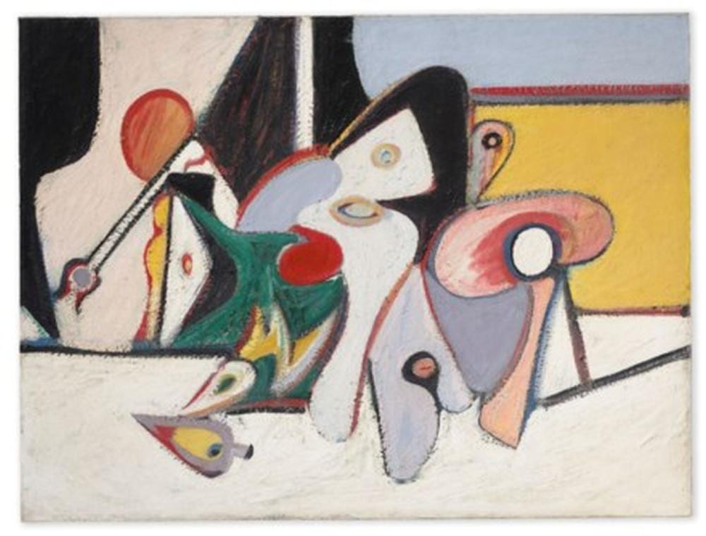 Arshile Gorky (1904-1948) Composition oil on canvas 36 1/8 x 48 1/8 in. (91 comparable sale