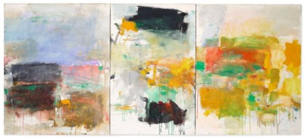 Joan Mitchell (1925-1992) Butterfly Beach triptych—oil on canvas overall: 3 comparable sale