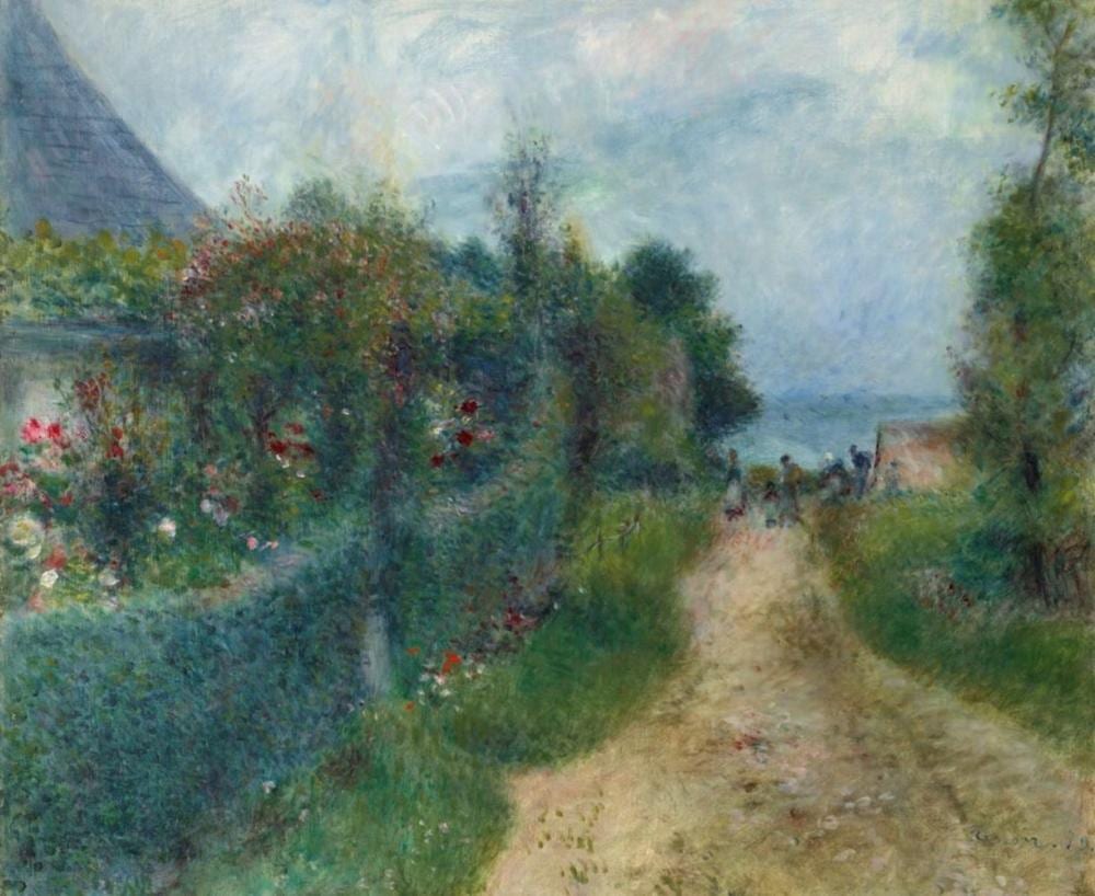 Pierre-Auguste Renoir (1841-1919) La route à Wargemont oil on canvas 21 ½ x comparable sale