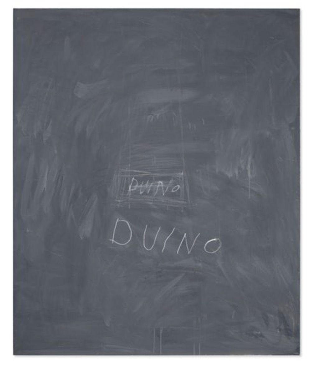 Cy Twombly (1928-2011) Duino oil-based house paint and wax crayon on canvas comparable sale