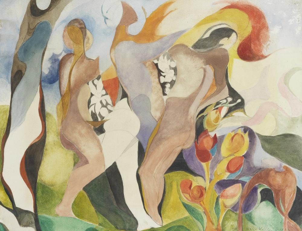 Margot Veillon comparable auction result: margo veillon swiss born 1907 colourful forms ii