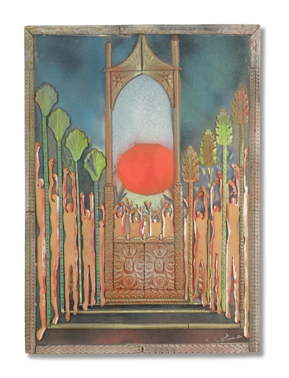 Effat Naghi comparable auction result: effat naghi egypt 1905 1994 untitled sun dance