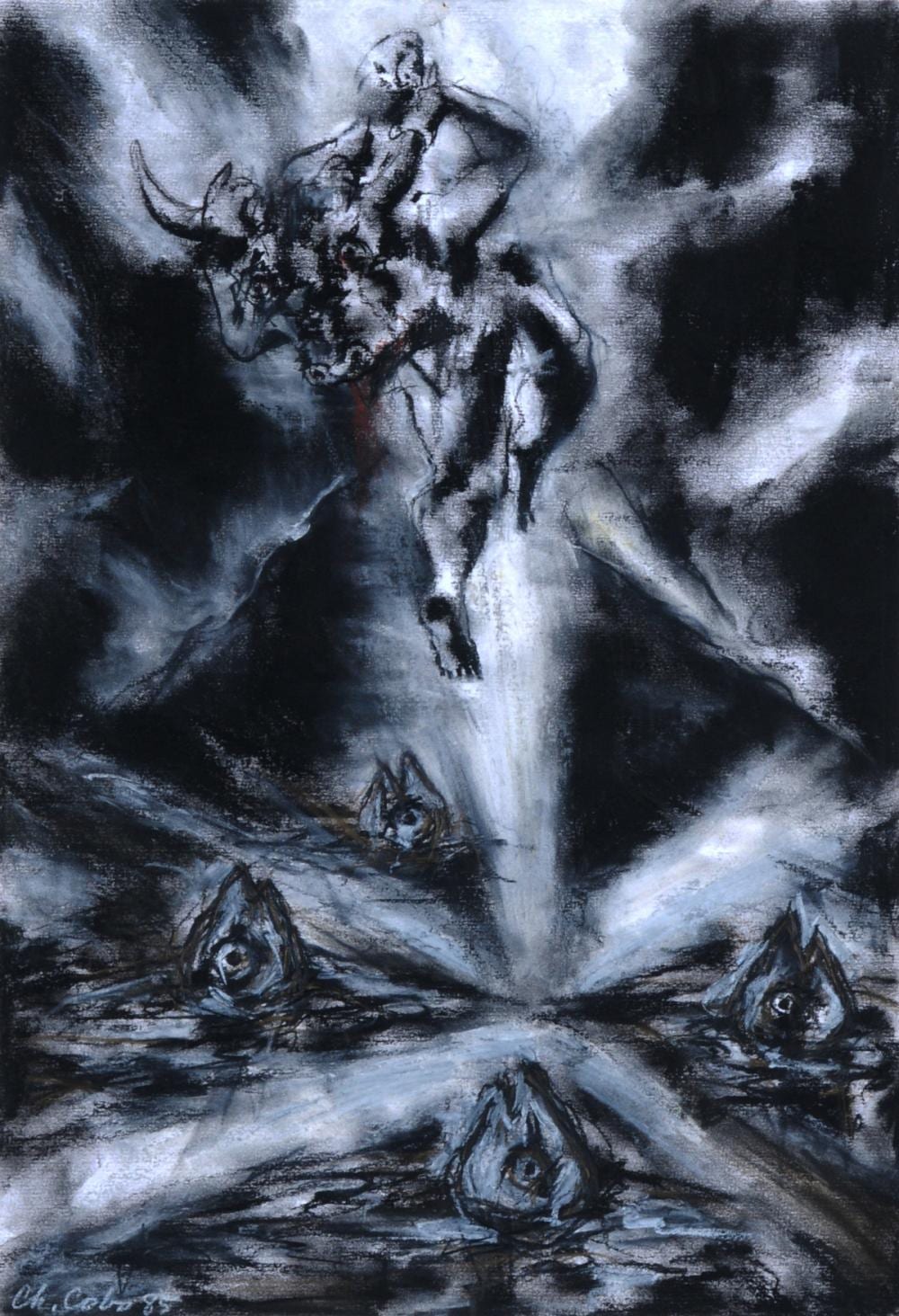 Chema Cobo comparable auction result: chema cobo 1952 2 drawings self portrait in the studio it s just the beginning