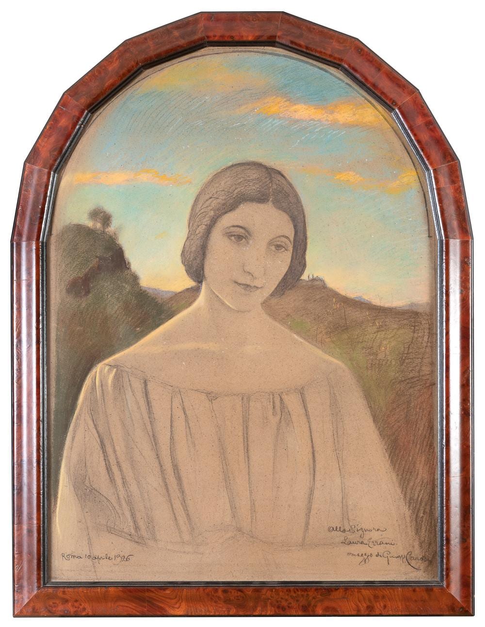 Giuseppe Carosi comparable auction result: pastel drawing by giuseppe carosi