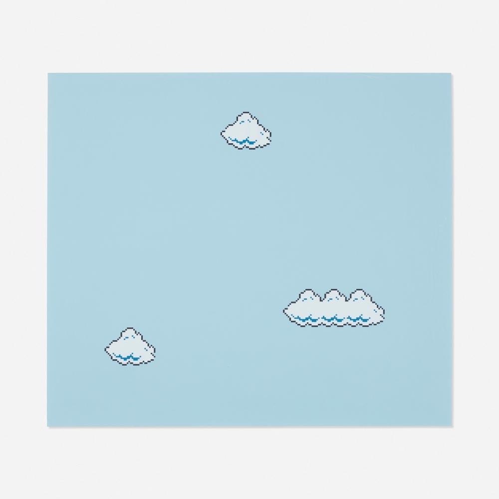 Cory Arcangel comparable auction result: cory arcangel super mario clouds